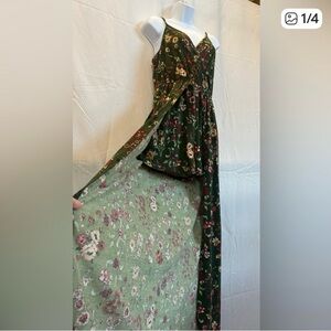 As U Wish Floral Romper with train